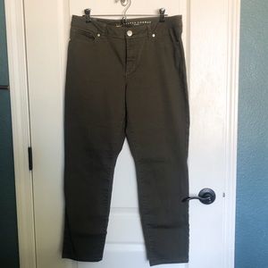 Lauren Conrad skinny size 14 army green jeans.
